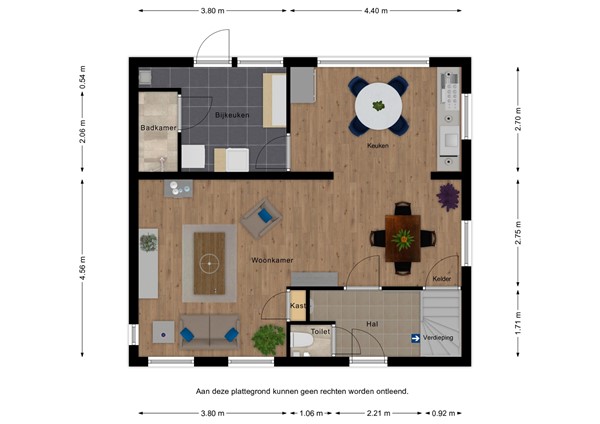 Floorplan - Westlangeweg 14, 4513 KM Hoofdplaat